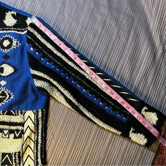 fabulous vintage funky cobalt blue wool jacket // size XL - Picture 9 of 12